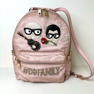 ✨ Dolce & Gabbana DGFamily Pink Mini Backpack | Leopard Interior | Studded Rare